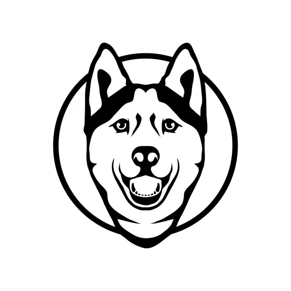 Husky köpek Logo — Stok Vektör