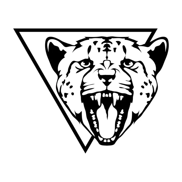 Λεοπάρδαλη λογότυπο εικονογράφηση — Διανυσματικό Αρχείο
