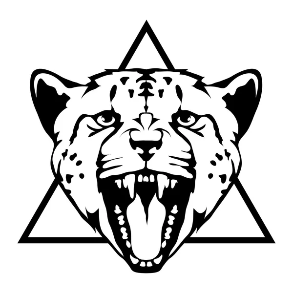 Leopardo logotipo ilustración — Vector de stock