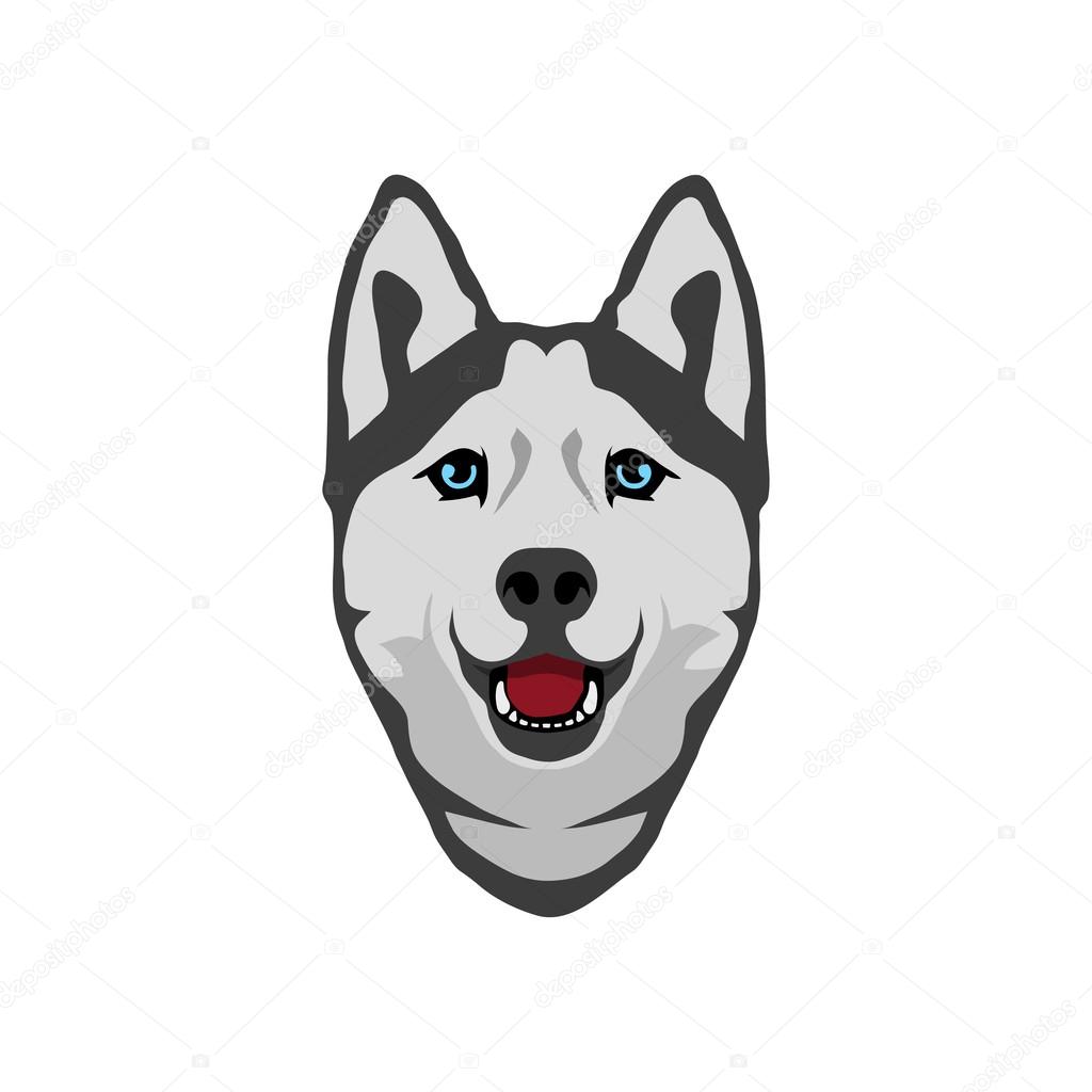 Husky dog vector Logo