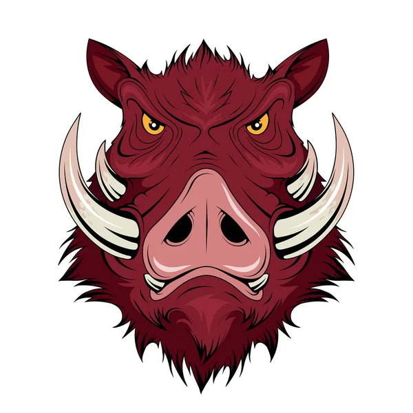 Dzika Głowa Świnia Logo Dzików Szkic Maskotki Logo Lub Symbolu Ilustracje Stockowe bez tantiem