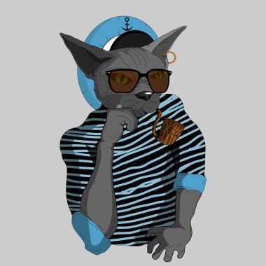 Hipster kedi içinde gözlük