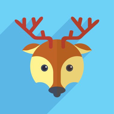 Uzun bir gölge ile geyik