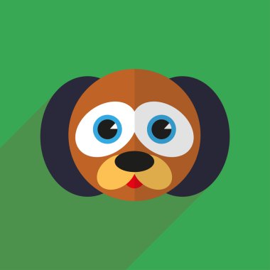 Uzun bir gölge ile köpek