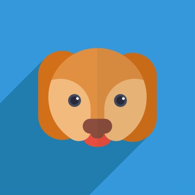 Uzun bir gölge ile köpek