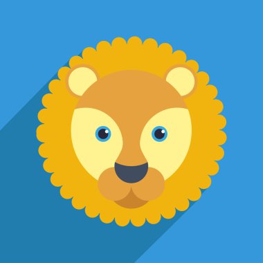 Uzun bir gölge ile aslan