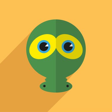 Uzun bir gölge ile timsah