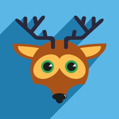 Uzun bir gölge ile geyik