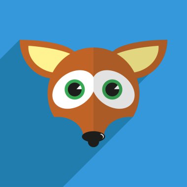 Uzun bir gölge ile tilki