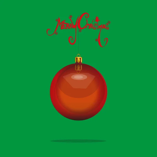 Decoración bola de Navidad — Vector de stock