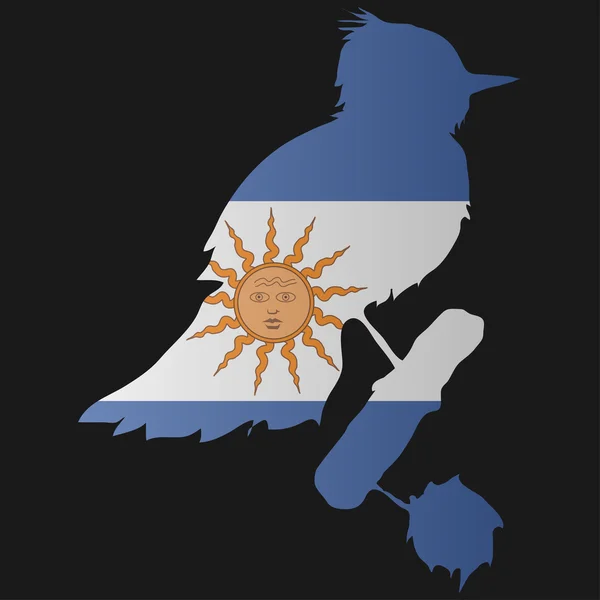 Bandera de país con símbolo. Argentina — Archivo Imágenes Vectoriales