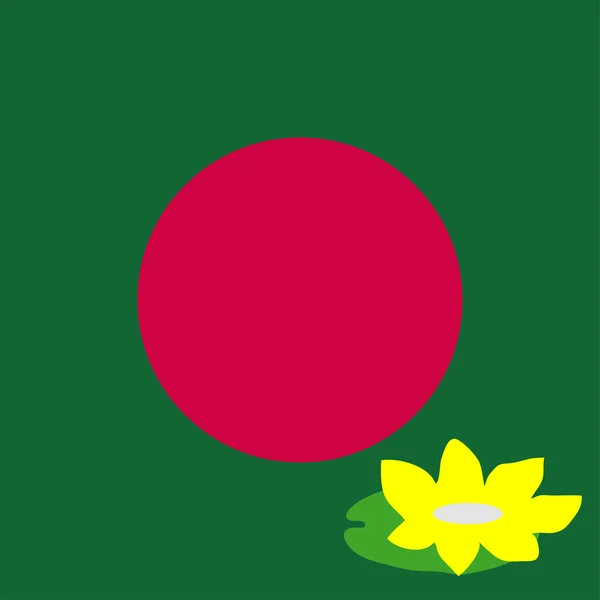 Прапор країні Бангладеш — стоковий вектор