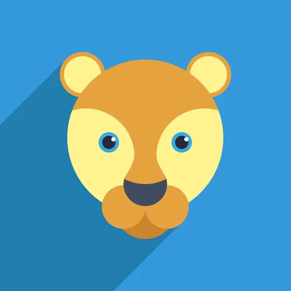 Medvěd s dlouhý stín — Stockový vektor