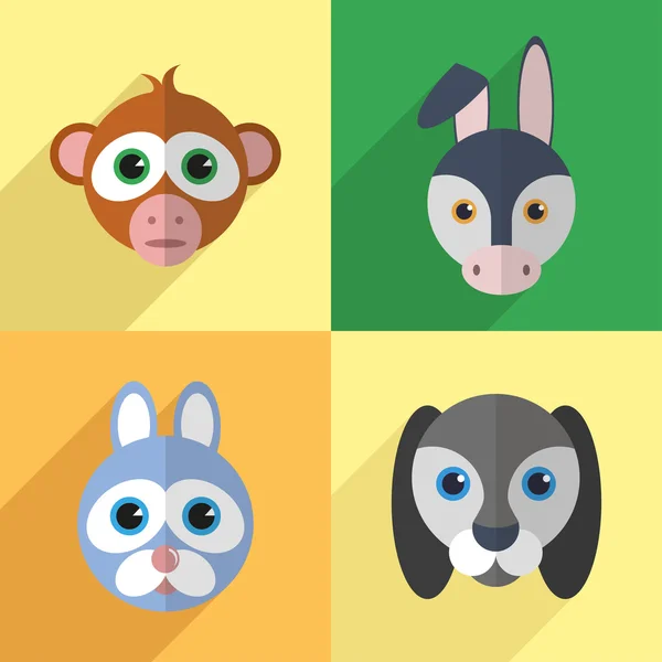 Conjunto de animales diferentes — Vector de stock