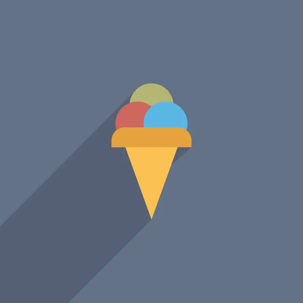 Морозиво у вафельному конусі — стоковий вектор