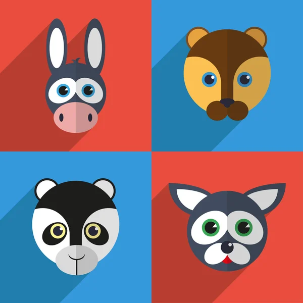 Conjunto de animales diferentes — Vector de stock