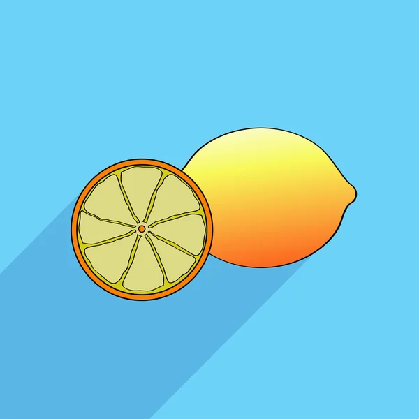 Icône de citron . — Image vectorielle