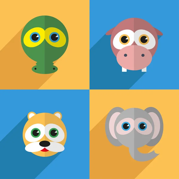 Conjunto de animales diferentes — Vector de stock