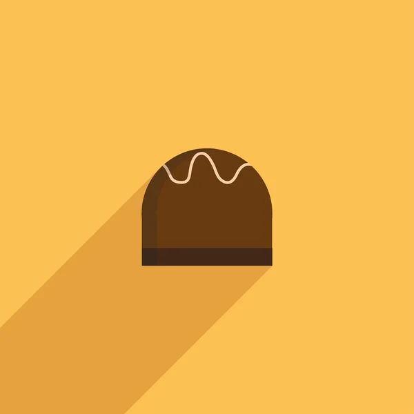 Ікона з шоколадного торта — стоковий вектор