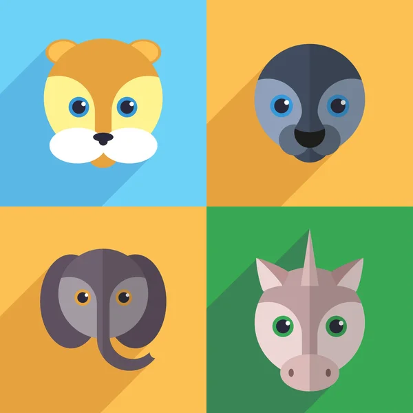 Conjunto de animales diferentes — Vector de stock