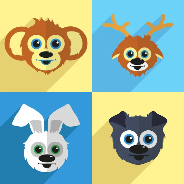 Conjunto de animales diferentes — Vector de stock