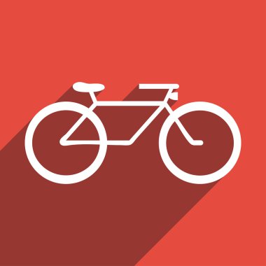 Bisiklet düz simgesi