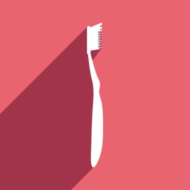 Diş fırçasının düz simgesi