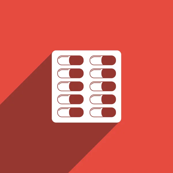 Icône de paquet de pilules — Image vectorielle