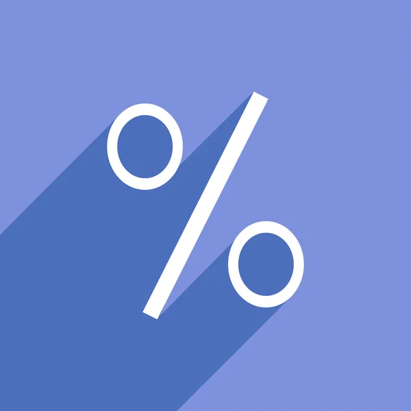 Flat Icon of percent — Stock Vector