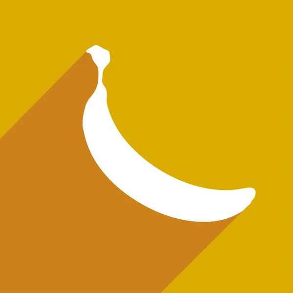 Plat icoon van banaan — Stockvector