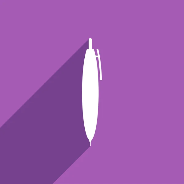 Ícone plano da caneta — Vetor de Stock