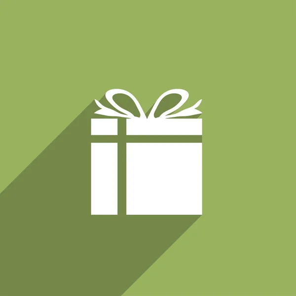 Icône plate de cadeau — Image vectorielle