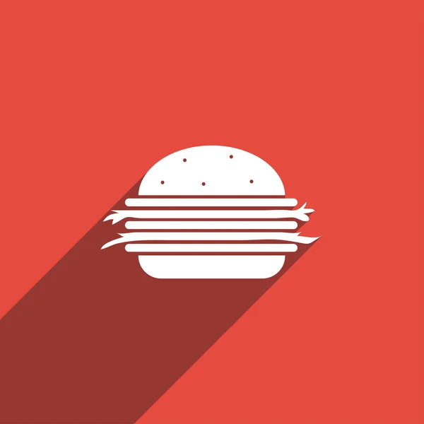 Icono plano de la hamburguesa — Vector de stock