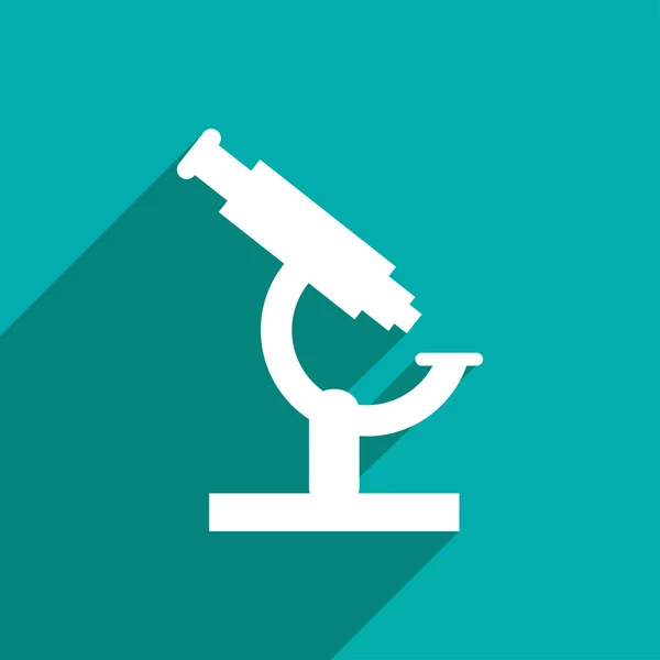 Flache Ikone des Mikroskops — Stockvektor