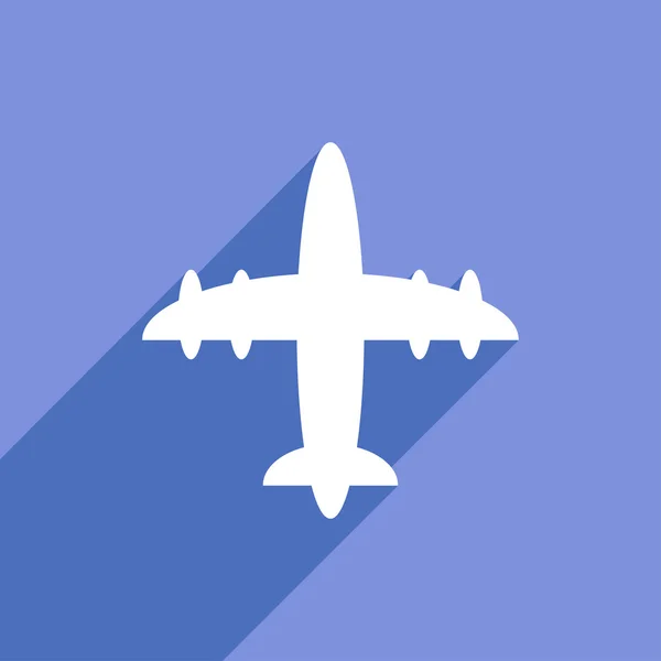 Platte pictogram van vliegtuig — Stockvector
