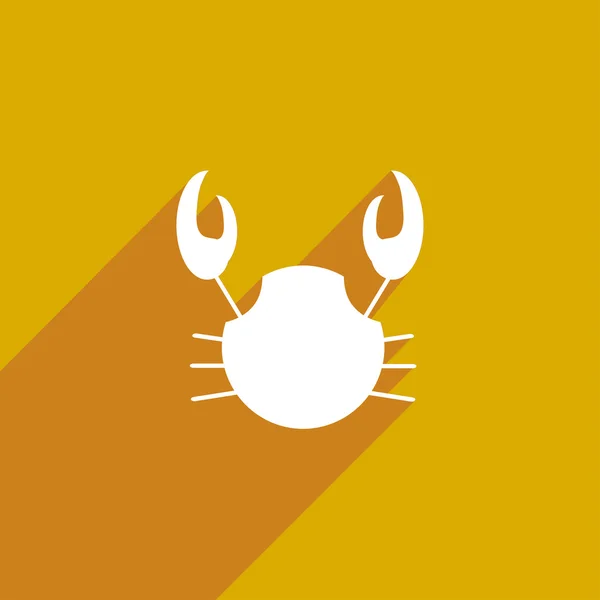 Icône plate de crabe — Image vectorielle