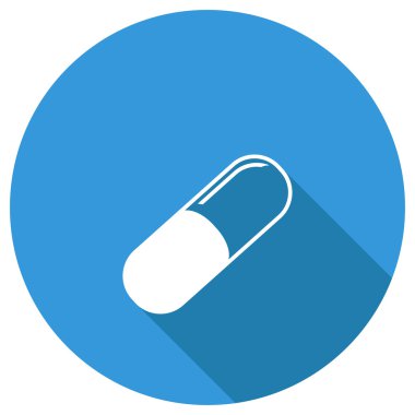 Kapsül düz simgesi