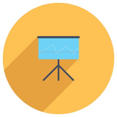 Beyaz tahta düz simgesi