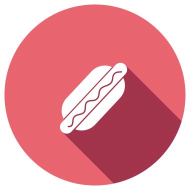 Sosisli sandviç düz simgesi