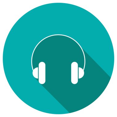 kulaklık düz simgesi