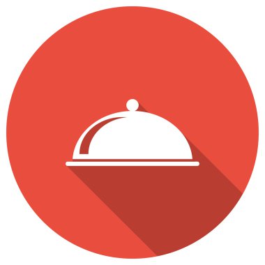 Düz simge tepsisinin kapaklı