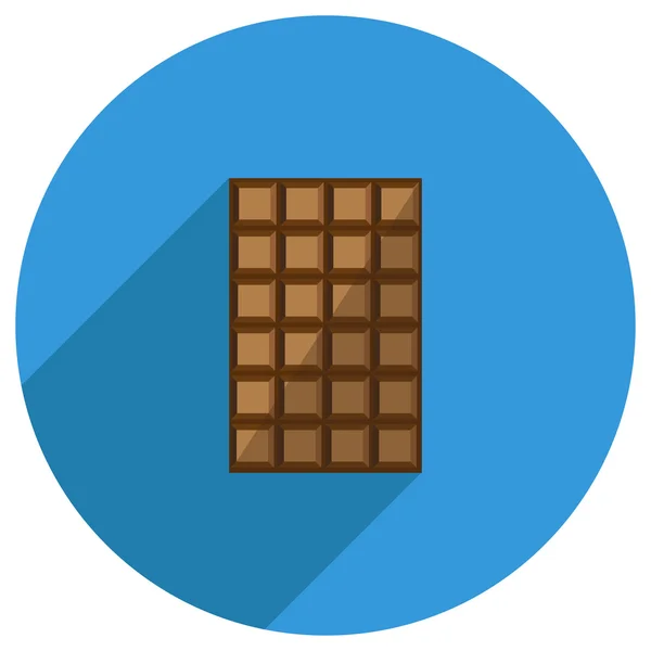 Icono plano de barra de chocolate — Archivo Imágenes Vectoriales