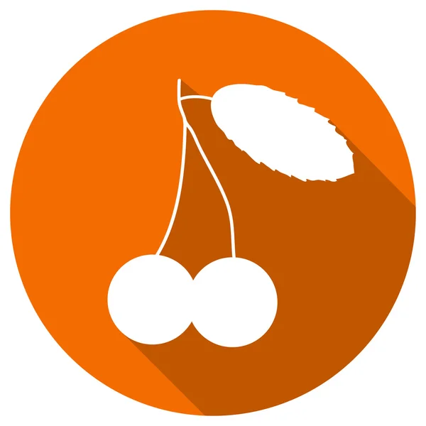 Icona piatta di ciliegia — Vettoriale Stock