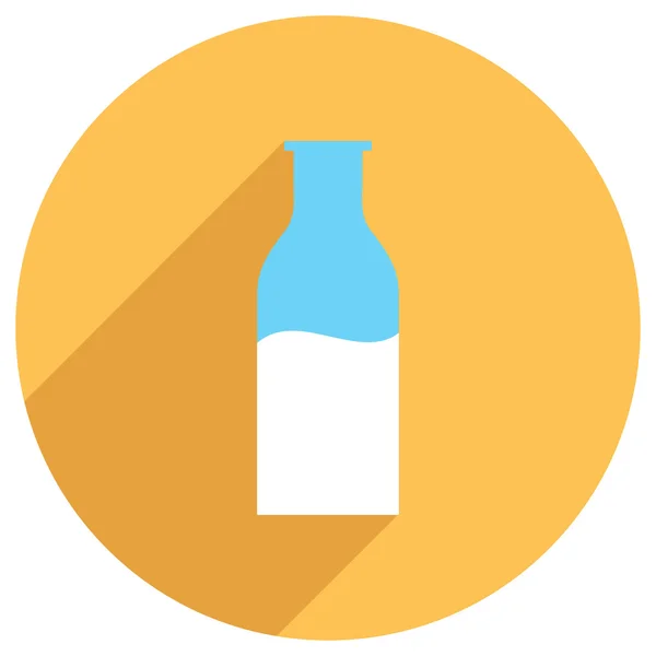 Icono plano de botella de leche — Vector de stock