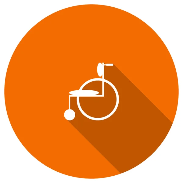 Flache Ikone des Rollstuhls — Stockvektor