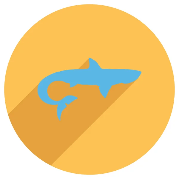 Flat ikonen av haj — Stock vektor