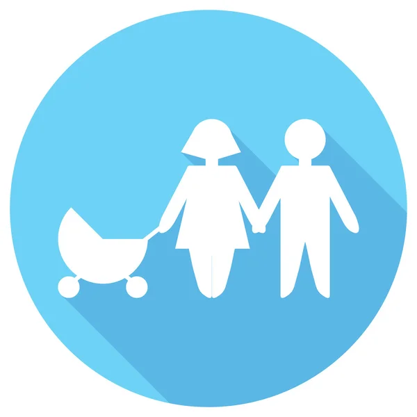 Flat Icon of family — Stock Vector