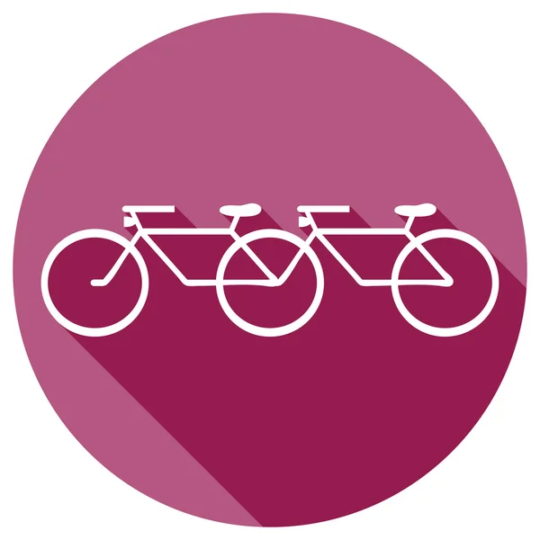 Platte pictogram van fiets — Stockvector