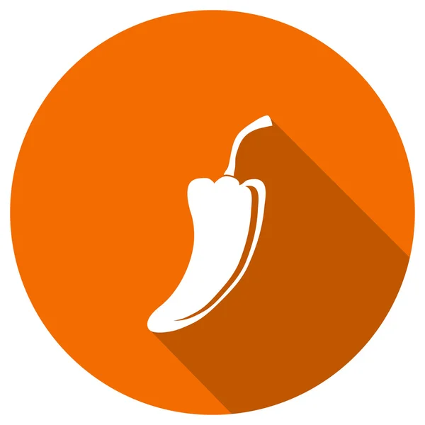Ploché ikony pálivé papriky — Stockový vektor