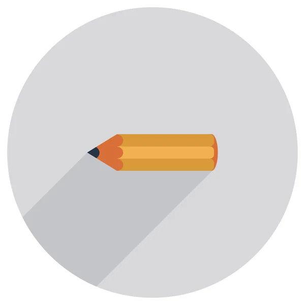 Ícone plano de lápis — Vetor de Stock